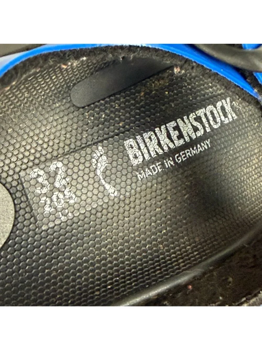 Birkenstock Mogami Slingback Sandals Kids Size 1 Narrow Blue Black Adjustable